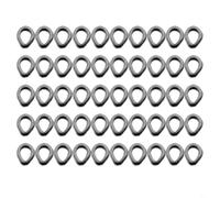 WIIYENA 50pcs Iron Fishing Maggot Clips Rings Baits Hook Connectors Terminal Tackle Ring Fishing Freshwater Hook for Carp Fishing Accessories(3.4 * 4.4mm)