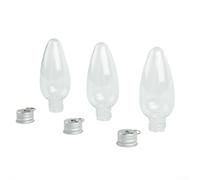 WIIYENA 50pcs Light Bulb Shaped Refillable Christmas Ornaments Plastic Candy Containers DIY Fillable Baubles for Holiday Decor