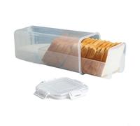 WIIYENA Airtight for Plastic Bread Box with Drawer Toast Sandwich Storage on Kitchen Counter, White Black, 41-5L(A)
