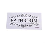 WIIYENA Bathroom Rules Door Sign Vinyl Wall Sticker, Decal Bath Room Door Signs, Toilet Washroom Decor Quote Lettering Words 30x15cm