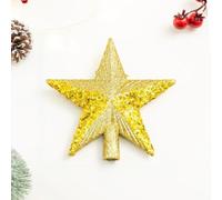 WIIYENA Christmas Tree Topper Star Decoration with Sequined Five-Pointed Design, Festive Ornament for Holiday Seasonal Décor