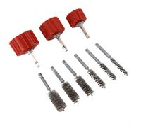 WIIYENA Copper Pipe Cleaners Set, Copper Pipe Cleaning Drill Tube Cleaning Brush Tool for Plumbing Tube Cleaning Metal Maintenance(9PCS)