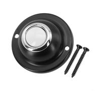 WIIYENA Doorbell Push Button, Classic Round Metal Doorbell Push Button with LED Light, Wired Door Bell Switch for Home Front Door