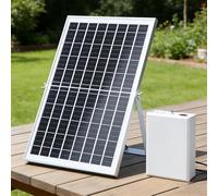 WIIYENA Garden Pond Solar for Water Pump Kit, 9V 6W 10W Panel, Five-Speed Copper Motor with Lithium Backup and Dustproof Design(9v 6w 2600mAH)