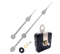 WIIYENA High Torque DIY Wall Clock Movement Mechanism Kit, Silent Quartz Clock Parts Repair Replacement Set with Long Hands for Large Clock 50-60cm(Silver 2)