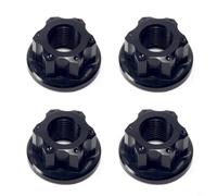 WIIYENA M10 Track Wheel Nuts Set of 4, Aluminum Alloy Axle Screws for Rear Bicycle Hub, for Dead Fly, Climbing Non-Quick Release Mountain Folding Bike Hubs(black)