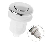 WIIYENA Pneumatic Switch On Off Push Air Switch Button 32Mm For Bathtub Spa Waste Garbag Disposal Switch Motor Pneumatic Start Button Shower Brackets For Shower Head Kitchen Tap Spray Head Matt Black