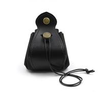 WIIYENA Premium PU Leather Dice Bag Pouch with Easy Access Design Get Your Game On (Black)