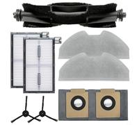 WIIYENA Replacement Parts for eufy X8 Pro Serie X8 Pro SES Robot Vacuum Cleaner, Accessories Main Brush, Side Brush, Filter, Mop Cloth, Bags(Set A)