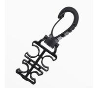 WIIYENA Scuba Diving Hose Holder Clip with 4 Hole Quick Release for BCD Regulator and Second Stage, Rotating Clamp Prevents Hose Kinks(black)