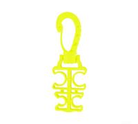 WIIYENA Scuba Diving Hose Holder Clip with 4 Hole Quick Release for BCD Regulator and Second Stage, Rotating Clamp Prevents Hose Kinks(Yellow)