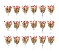 WIIYENA Set Of 18 Artificial Eucalyptus Violet Flowers Designed For Autumn Decoration, Made From UV Resistant Plastic, Perfect For For Wedding, Garden