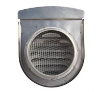 WIIYENA Stainless Steel Wall Air Vent Extract Valve 100mm/150mm Grille Ducting Cover Ventilation Outlet for Bathroom Kitchen Garage Wall(100mm)