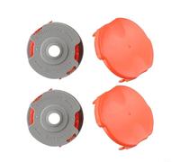 WIIYENA Strimmer Line & Cover,Spool Line +Cap for Flymo Contour XT 500 Power Plus FLY021 FLY060 Grass Trimmer String Trimmers Autofeed Spools Refills(2 Spools +1 Covers)