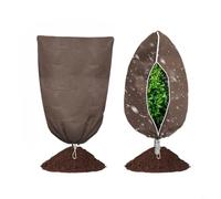 WIIYENA Winter Plant Covers Freeze Protection Non-Woven Fabric Shields Potted Plants for Freezing Temperatures and Harsh Winds(Zipper 120 * 180cm)