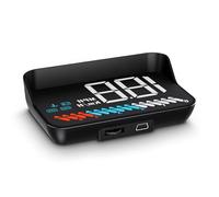 wiiyii Car HUD Head Up Display M7, OBD/GPS Smart Gauge, Driving Speed, Engine RPM, Voltage, Water Temperature, Etc.., Works Great for All Cars