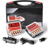 WIJHJET DRL Lights Tail Lights 1 Set 12V 24V 30M Wireless Magnetic LED Tail Light Trailer Rear Light Signal Warning Brake Light RV Camper Lorry Truck