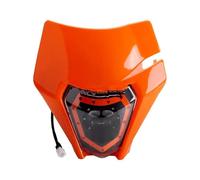 WIJHJET For 690 For Enduro For R For EXC For SIX For DAYS Headlamp Running Light Shell Motocross Dirt Bike LED E8 Headlight Headlamp Front Headlight(Orange)