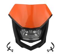 WIJHJET For CRF For Suzuki KLX150 WR450 Motocross Universal Motorcycle Headlight Halogen Lamp Accessories Headlamp Front Headlight(Orange Black)