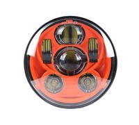 WIJHJET For XL1200L XL1200C For FXDWG For FXD For FXDL For FXDC For FXR2 For FXST For FXSTD 5.75" 3/4 LED Motorcycle Headlight Black Headlamp Front Headlight(Orange)