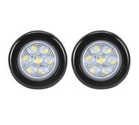 WIJHJET Rear Outer Brake Stop Lamp 12V 2 Inch Round Tail Light 7 LED Side Marker Lights Flush Mount Signal Lamp For Car Truck Trailer Tractor Pickup ATV Bus Lorry