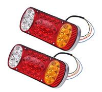 WIJHJET Rear Outer Brake Stop Lamp 12V 24V 32 LED Car Truck Taillight Rear Stop Brake Reverse Tail Light Signal Lamp Indicator Trailer Lorry For Caravan Van UTE