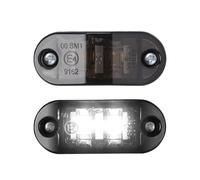 WIJHJET Rear Outer Brake Stop Lamp 12V 24V Universal 2 LED Oval Clearance Side Marker Tail Brake Lamp Rear Light Trailer Car Truck Lorry For Caravan Accessories