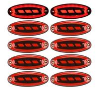 WIJHJET Rear Outer Brake Stop Lamp 2/4/10pcs Oval LED Side Marker Turn Signals Rear Light Warning Stop Lamp 12V 24V For Car Truck Trailer Bus Tractor