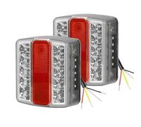 WIJHJET Rear Outer Brake Stop Lamp 2PCS LED Trailer Tail Lights Lorry Brake Rear Side Waterproof Lamp For Truck For Caravan Boat 12V