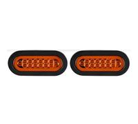 WIJHJET Rear Outer Brake Stop Lamp 6 Inch LED Tail Brake Oval Turn Signal 12V 24V Trailer Light Warning Reverse Stop Lamp For Heavy Truck Pickup Tractor