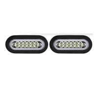 WIJHJET Rear Outer Brake Stop Lamp 6 Inch LED Tail Brake Oval Turn Signal 12V 24V Trailer Light Warning Reverse Stop Lamp For Heavy Truck Pickup Tractor