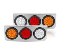 WIJHJET Rear Outer Brake Stop Lamp 96 LED 17 Inch Metal Trailer Tail Bar Stop Turn Signal Driving Running Light 12V 24V For Truck Van Bus 4x4 Pickup Lorry