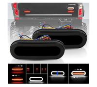 WIJHJET Rear Tail Light 3 In 1 68 LEDs Brake Tail Light Turn Signal Lights Yellow Red White DRL Light Taillights For Car Truck Trailers ATV UTV 12V 24V Tail Lights(2piece Yellow Red)