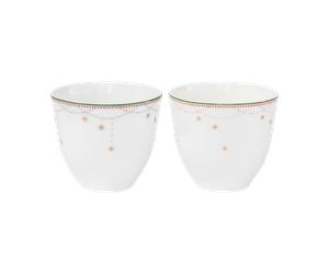 Wik & Walsøe Christmas morning Garland cup 2-pack 20 cl White