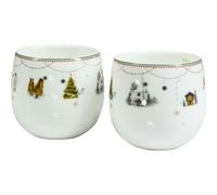 Wik & Walsøe - Julemorgen Candle Holder Story 2-pack - Multi
