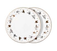 Wik & Walsøe Julemorgen Story plate 25 cm 2-pack White-multi