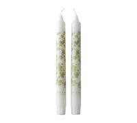 Wik & Walsøe Slåpeblom tapered candle 2-pack Green