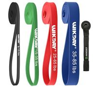 WIKDAY Resistance Bands for Working Out Set of 4 Level, Multicolor, 8-85LBS