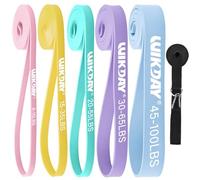 WIKDAY Resistance Bands for Working Out Set of 5 with Door Anchor, 8-125LBS | Multicolor, Pull Up Assistance, Exercise Elastic Bands, Thick Heavy Resistance, Body Stretching Muscle Training, Home Gym