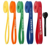 WIKDAY Resistance Bands, Pull Up Bands, Workout Bands for Exercise, Thick Heavy Resistance Band Set with Door Anchor, Crossfit Training at Home/Gym, Multicolor(8-125LBS)