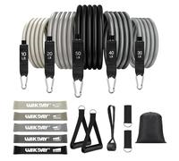 WIKDAY Resistance Bands Set Exercise Workout Bands with Handles, Door Anchor, Ankle Straps and Waterproof Carry Bag for Body Stretching, Crossfit Training Slim, Yoga at Home or Gym for Men & Women