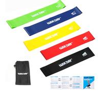 WIKDAY Resistance Bands Set, Exercise Workout Loop Bands for Women and Men, 5 Set of Stretch Bands for Booty Legs, Training, Yoga（Multicolor）