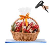 WIKDAY Shrink Wrap Bags for Gift Baskets 20 PCS 24x30 Inches Large Cellophane Bags Wrapping Plastic Clear Jumbo Basket Wrap Bags