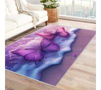 WIKEO Beach Large Modern Rugs Living Room Beautiful Beach Animals Soft Touch, Anti-Slip Backing, Washable Rug, Ideal For Bedroom Playroom girl Room Home Decorative(Purple 57)-180x240cm
