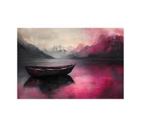 WIKEO Beach Nature Pictures Canvas Wall Art Natural Seascape Painting Non-woven Canvas Prints for Living Room and Bedroom Sea nature, Home Office Decoration(Red)-50x70cm Unframed