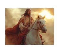 WIKEO Jesus Wall Art Print Picture Home Decor Modern Jesus Artwork God Christ Motivational Film Poster Canvas Painting - Living Room Bedroom Office Posters(Gold 71)-60x90cm Unframed