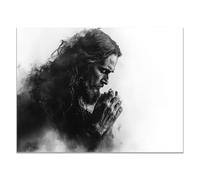 WIKEO Jesus Wall Art Print Picture Home Decor Natural Tree Of Life Jesus God Christ Motivational Film Poster Canvas Painting - Living Room Bedroom Office Posters(Black 8)-70x100cm Unframed