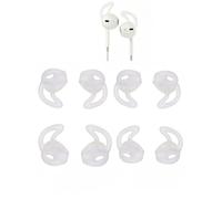 Wiki VALLEY Ear Gel for iPhone EarPods, Anti-Slip Soft Silicone Replacement Earbud Tips, 4 Pairs Sport Ear Hooks Covers for iPhone 7/6s/6 Plus/5s/5c/SE,Clear Ear Buds Tips for Wired Earphone