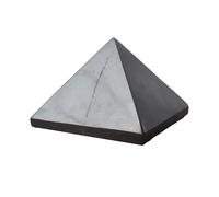 WIKICRYSTAL Premium Shungite Stone Pyramid - 50-70% Carbon Content - Black Crystal for Protection and Meditation (7cm 2.75inch)