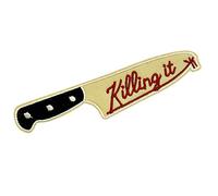 Wikineon 1x Iron On/ Sew On Rectangular Applique Patch, Killing it - Cool Patch, 5" x 1.18" (12.7 3cm), Humor Theme, Perfect for Jackets, Clothes, Hats & Jeans